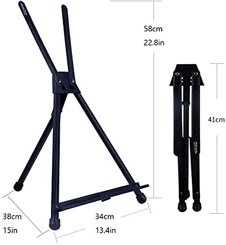 Adjustable Iron Tripod Artist Easel Stand - Portable Desktop Painting Easel for Canvas Display with Spin & Slope Control | Perfect for Art Studios, Classrooms & Home Decor