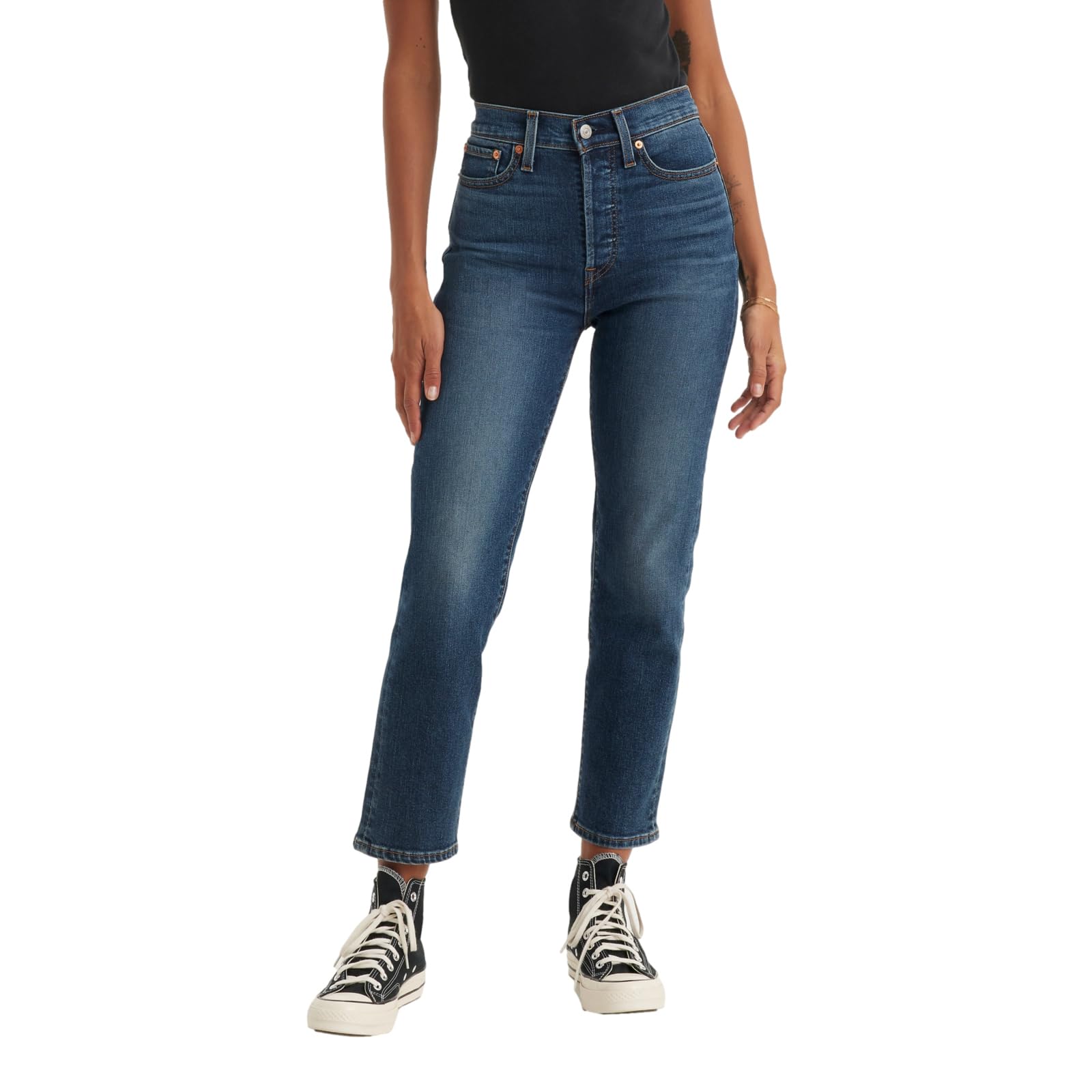 Levi's Women's Wedgie Straight Jeans - High Waist Slim Fit Denim Pants for Everyday Casual Wear | Perfect for Work, Dating & Weekend Outfits