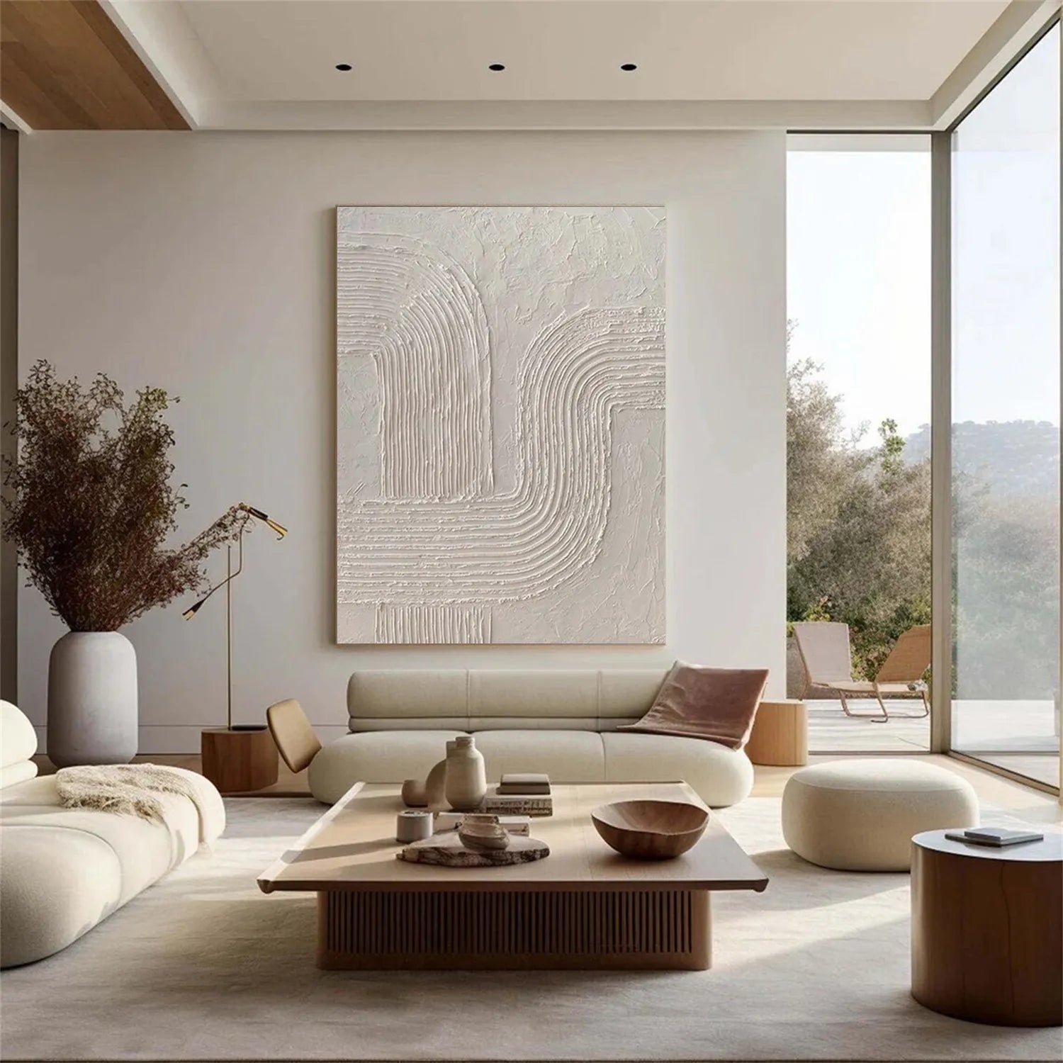 Beige & Brown Abstract Art Print #BB110 - Modern Wall Decor for Living Room, Bedroom & Office