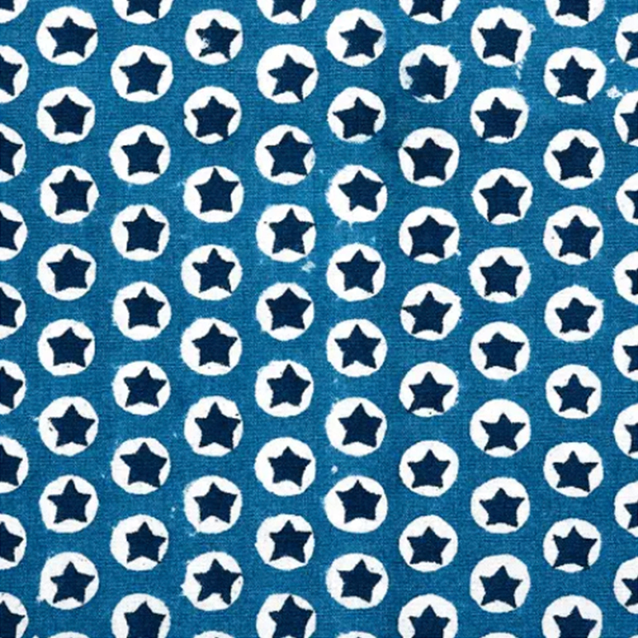 Handmade Blue Block Printed Cotton Fabric - Tuk Tuk Design for DIY Crafts, Home Decor & Fashion Accessories | Perfect for Sewing, Quilting & Upholstery Projects