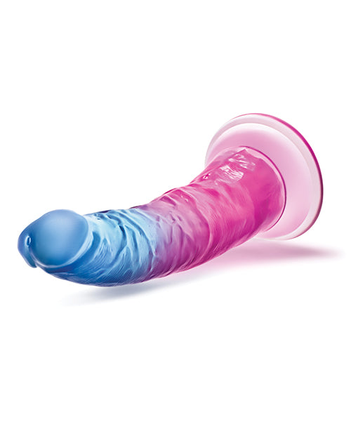 B Yours Beautiful Sky Dildo 7 Inch Sunset Pink Blue - Realistic Silicone Adult Toy for Couples & Solo Play, Perfect for Bedroom Fun & Sensual Exploration