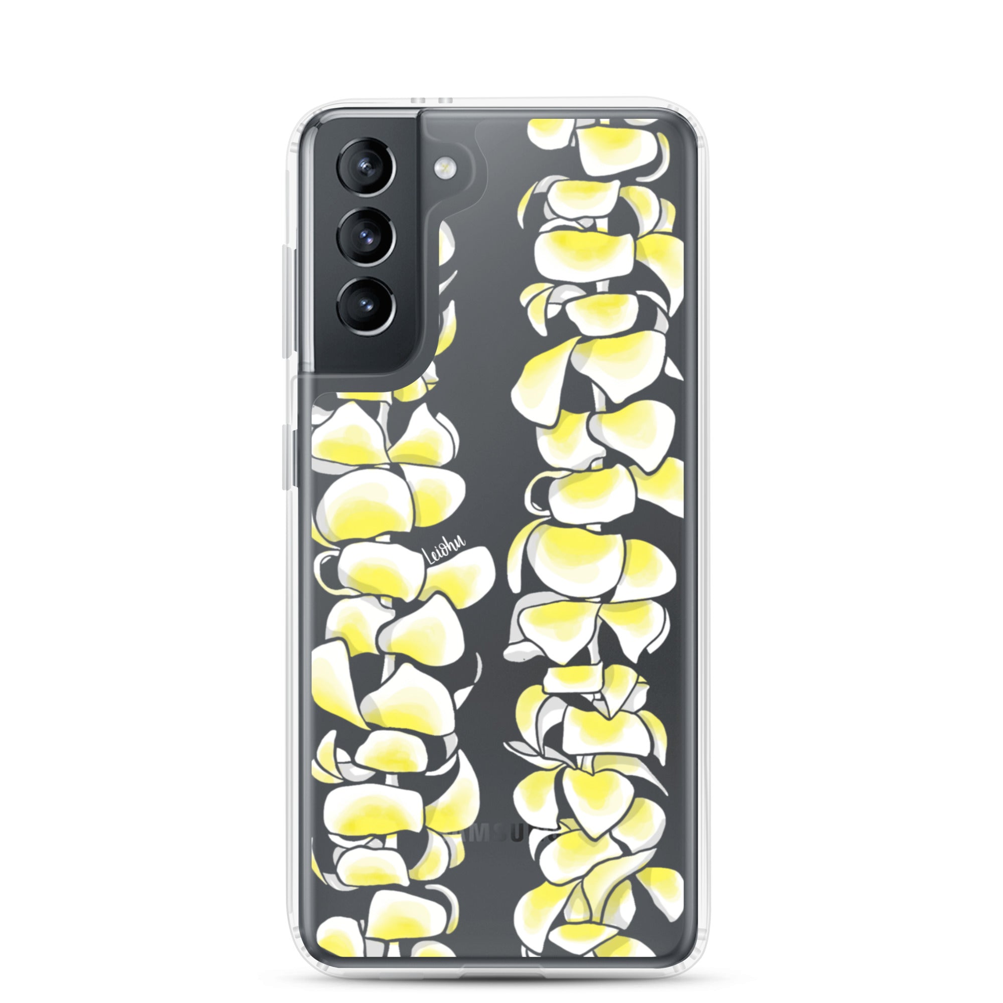Plumeria Clear Phone Case for Samsung Galaxy - Slim Protective Cover for Everyday Use & Travel