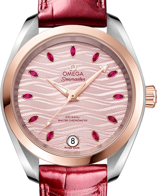 Omega Seamaster Aqua Terra Women's Luxury Watch - 34mm Stainless Steel & 18K Sedna™ Gold Case, Sapphire Crystal, Water Resistant - Perfect for Business, Formal Events & Luxury Gift Giving