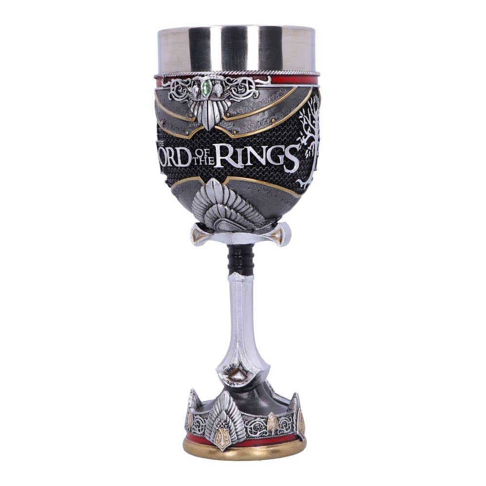 Nemesis Now Lord of the Rings Goblet - Hand-Painted Aragorn Themed Collectible Drinking Cup for LOTR Fans | Perfect for Fantasy Parties, Movie Nights & Themed Home Decor