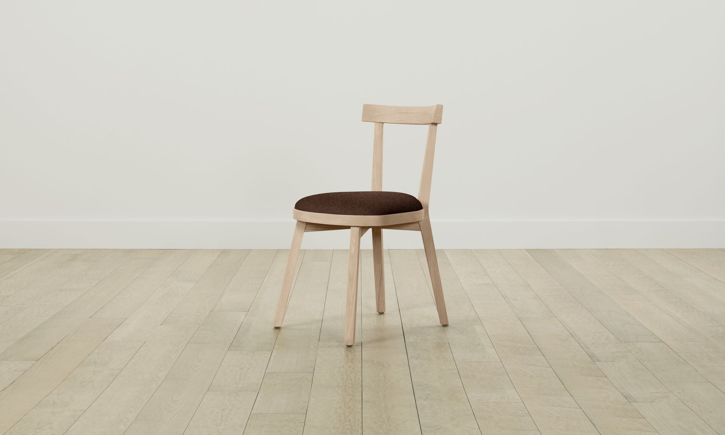 Allen Dining Chair - Italian Brushed Wool Upholstery in Cocoa Brown - Perfect for Modern Dining Rooms & Kitchen Breakfast Nooks