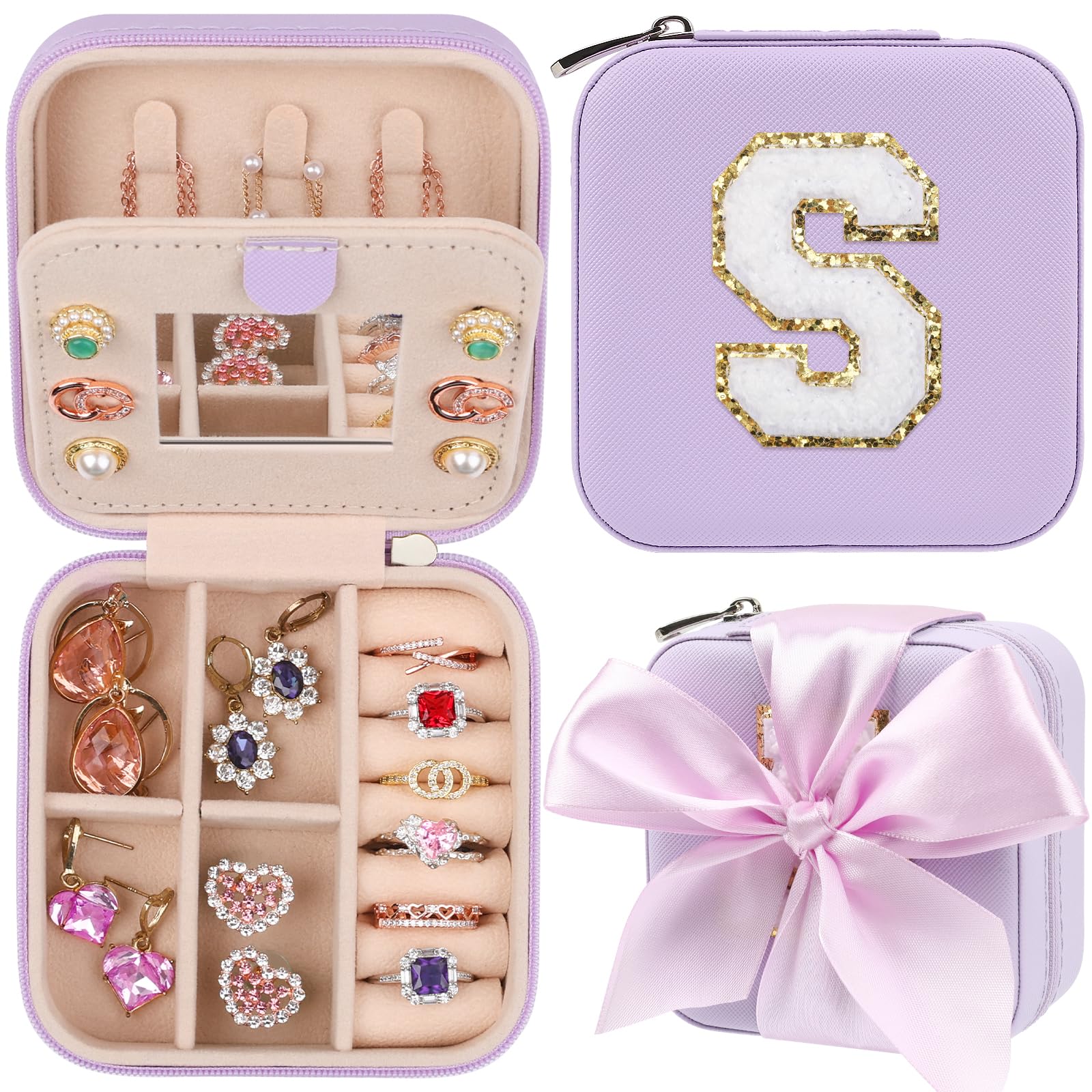 Purple Travel Jewelry Organizer Box for Women - Perfect Gift for Birthdays & Christmas