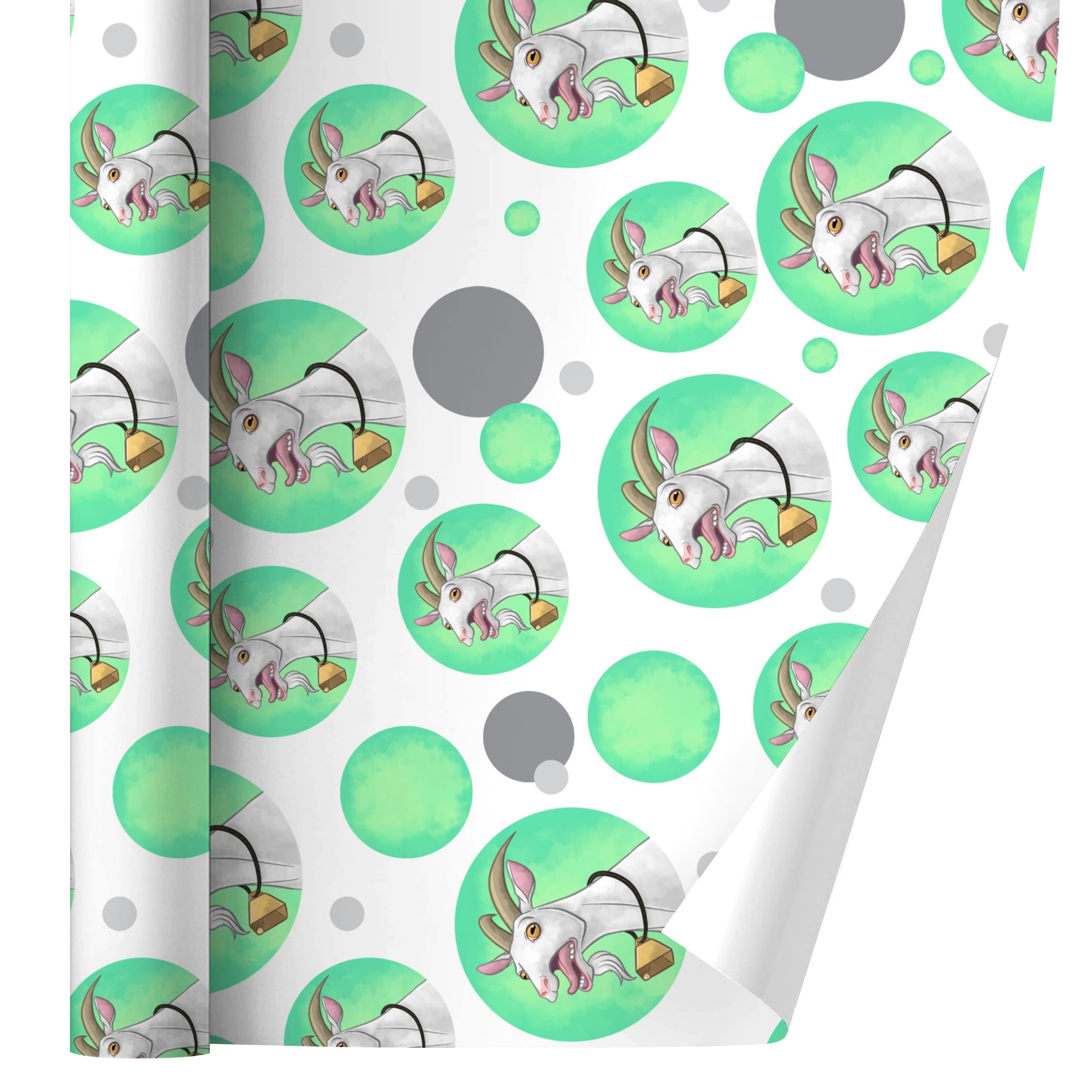 Screaming Goat Gift Wrap Paper Roll - Funny Christmas Wrapping Paper for Gifts, Parties & Holiday Decorations | GRAPHICS & MORE