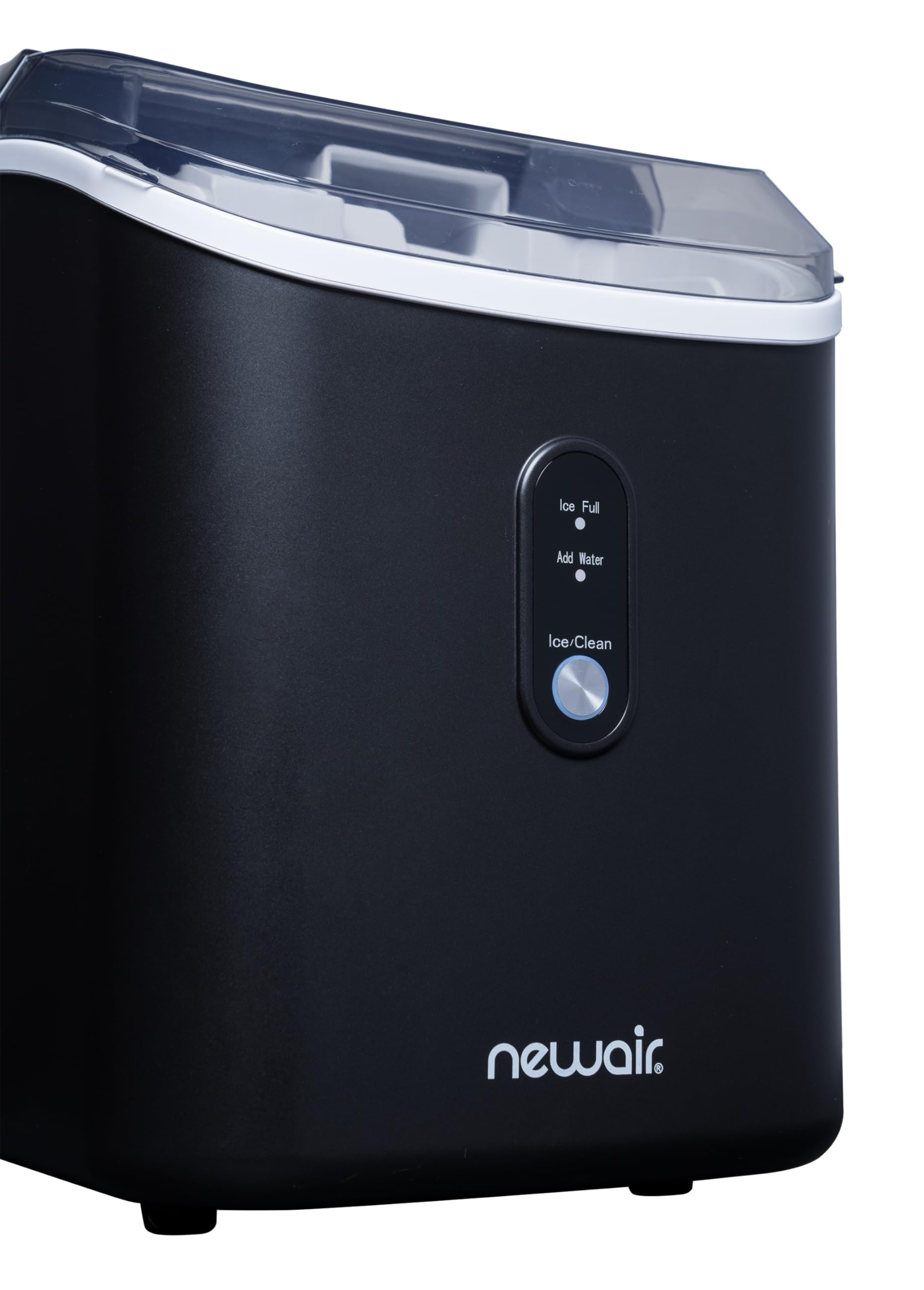 Newair Nugget Countertop Ice Maker Machine - 26 lbs. Daily Output, Self-Cleaning, Refillable Water Tank | Matte Black Electric Sonic Ice Maker for Perfect Nugget Ice | Ideal for Home Kitchens, Offices, Coffee Bars & Entertaining