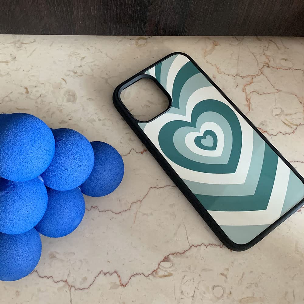 Aesthetic Green Heart Phone Case for iPhone 7/8 - Cute Protective Cover with Trendy Design | Perfect for Everyday Use, School, Work & Travel