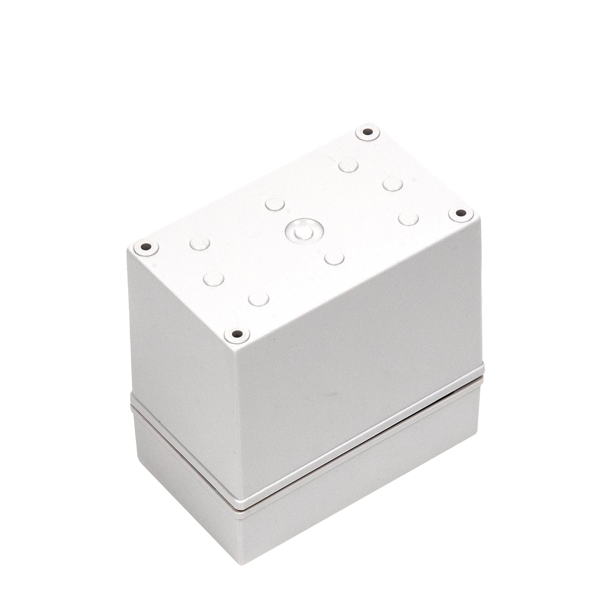 Boxco M Series 3.15 x 5.12 x 4.92 Inches (80 x 130 x 125mm) Waterproof Plastic Enclosure - IP67 & IK08 Rated Polycarbonate Grey Case with Screw Mounting - Ideal for Outdoor Electronics, Industrial Equipment & Electrical Projects