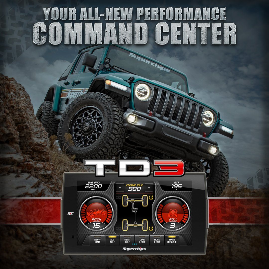 2022 Jeep JT Superchips Trail Dash 3 Performance Tuner 42051 JT 3 - Off-Road Adventure & Towing Upgrade for Jeep Gladiator