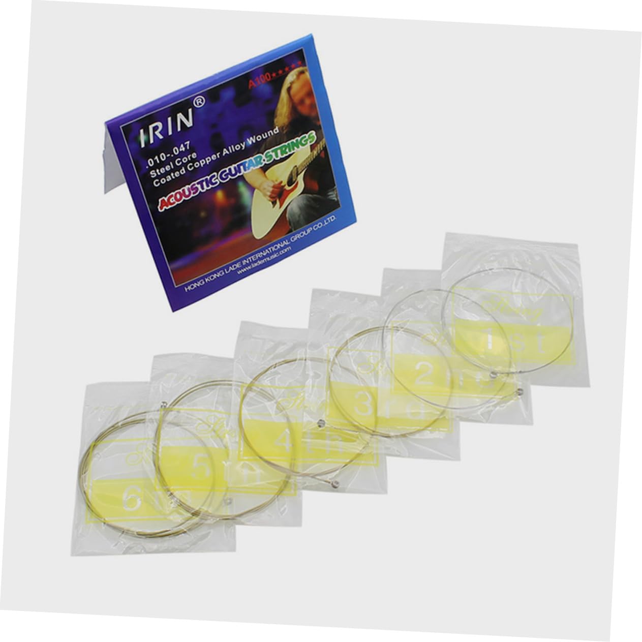 6PCS Folk Steel Guitar Strings - Stainless Steel Strings for Acoustic & Electric Guitars - Perfect for Performances, Practice & Studio Recording
