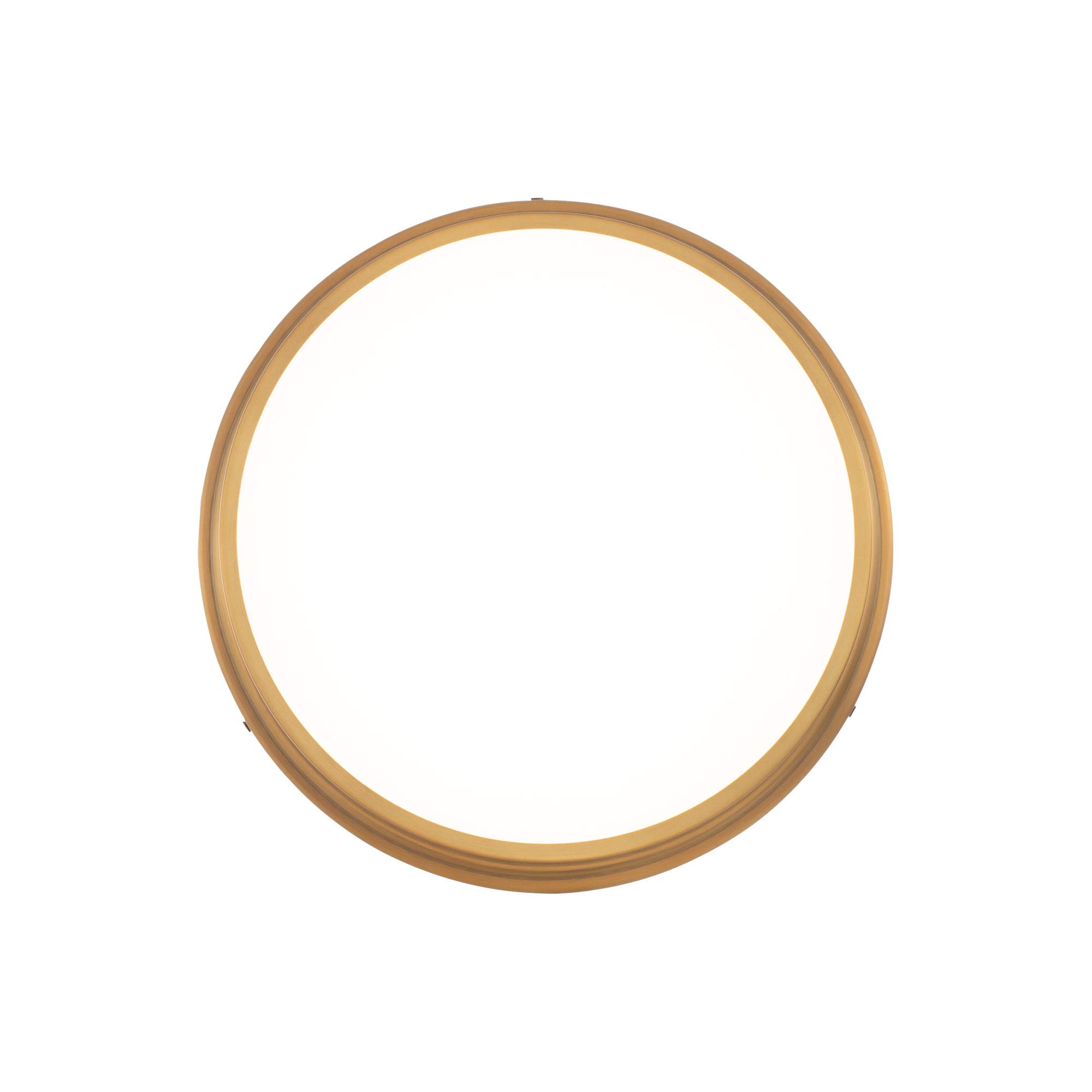 WAC Lighting dweLED York 12 Inch LED Flush Mount Ceiling Light 3000K Warm White Aged Brass Finish - Perfect for Bedroom, Kitchen, Hallway & Office Lighting