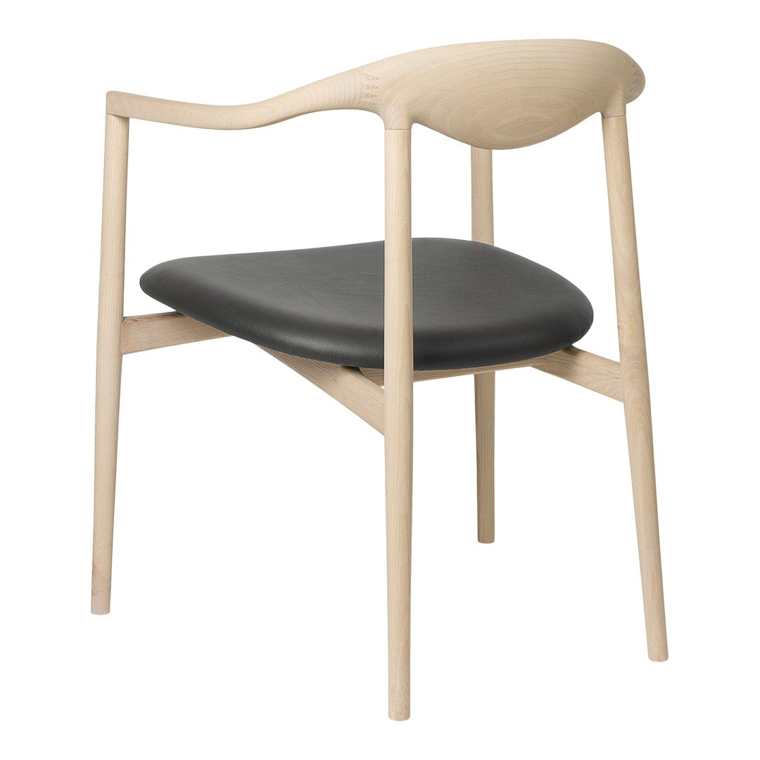 Modern Jari Dining Chair - Sturdy Wooden Dining Room Chair with Upholstered Seat - Perfect for Kitchen, Dining Room, and Home Office Use