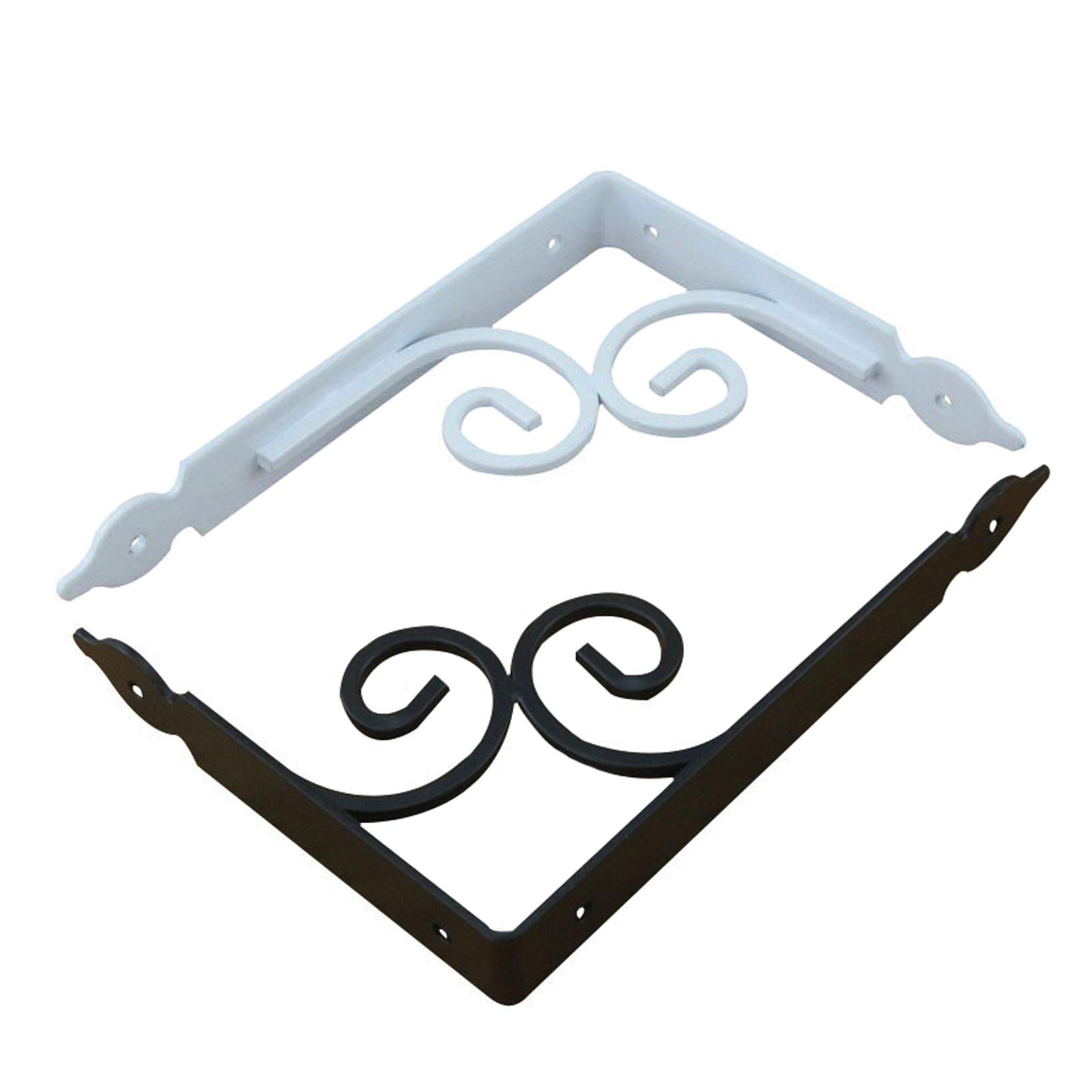 SQHY Decorative Shelf Brackets - 2 Pack Heavy Duty Metal Floating Wall Brackets, Industrial Retro Style Corner Supports for Shelves | Perfect for Home Office, Kitchen, Bathroom & Garage Storage Solutions