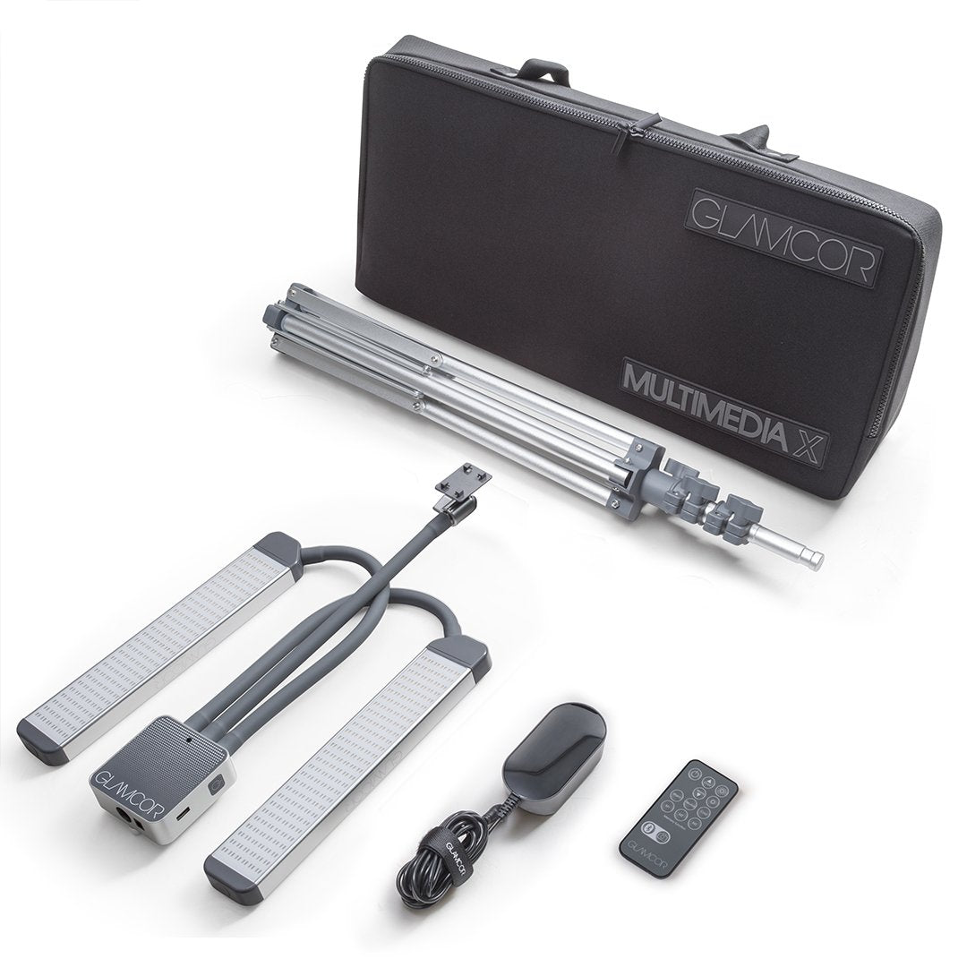 GLAMCOR Professional Multimedia X Light Kit for Photography, Makeup & Video - Perfect for YouTube, TikTok & Beauty Studios