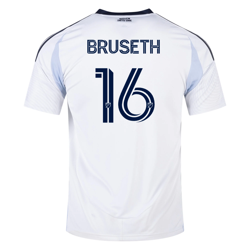 Adidas Heine Gikling Bruseth San Diego FC Away Soccer Jersey 2025-2026 Season - White Official Football Shirt for Fans & Players - Perfect for Matchdays, Training & Casual Wear