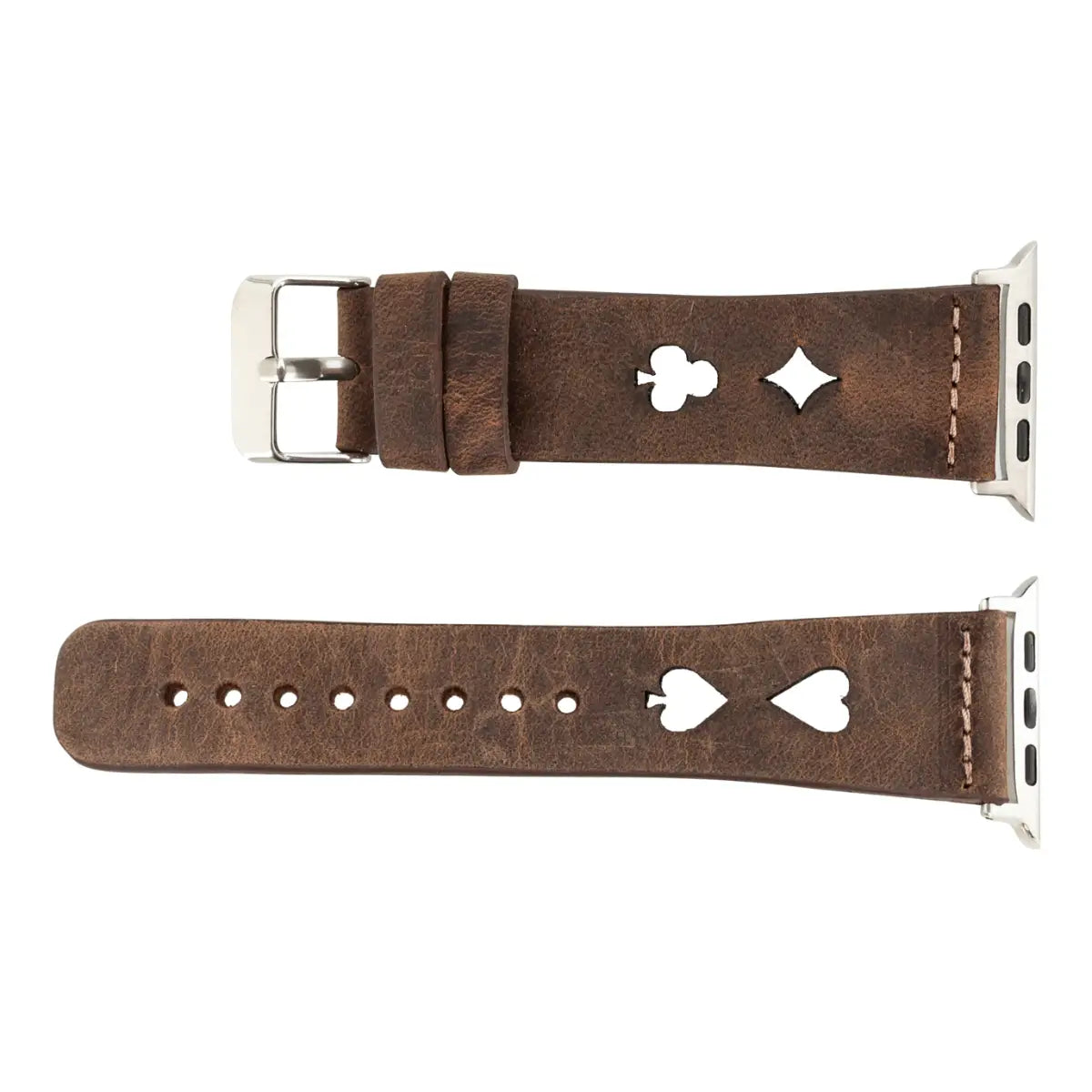 Premium Dark Brown Leather Sport Strap for Apple Watch - Comfortable & Durable Replacement Band for Workouts, Running & Everyday Use