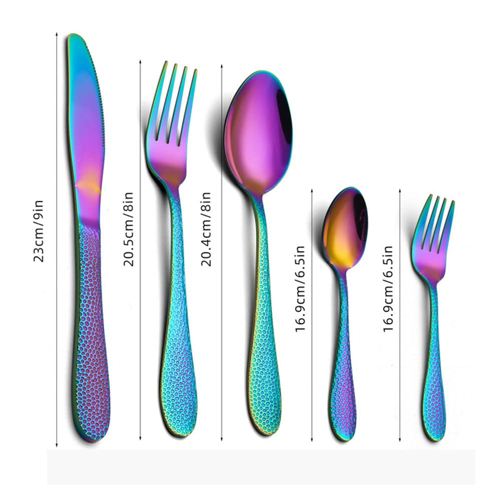 25-Piece Stainless Steel Silverware Set for 5 - Food Grade Flatware with Steak Knives, Spoons & Forks - Complete Cutlery Set for Home, Office, Restaurant & Hotel Use - Dishwasher Safe by IKXO - Perfect for Everyday Dining, Dinner Parties & Professional Food Service