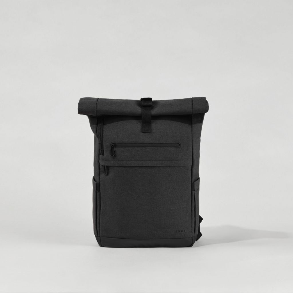 Evol Hampton 15.6 Inch Laptop Business Backpack - Durable Charcoal Grey Laptop Bag for Work, Travel & School | Fits 15-16 Inch Notebooks & Accessories