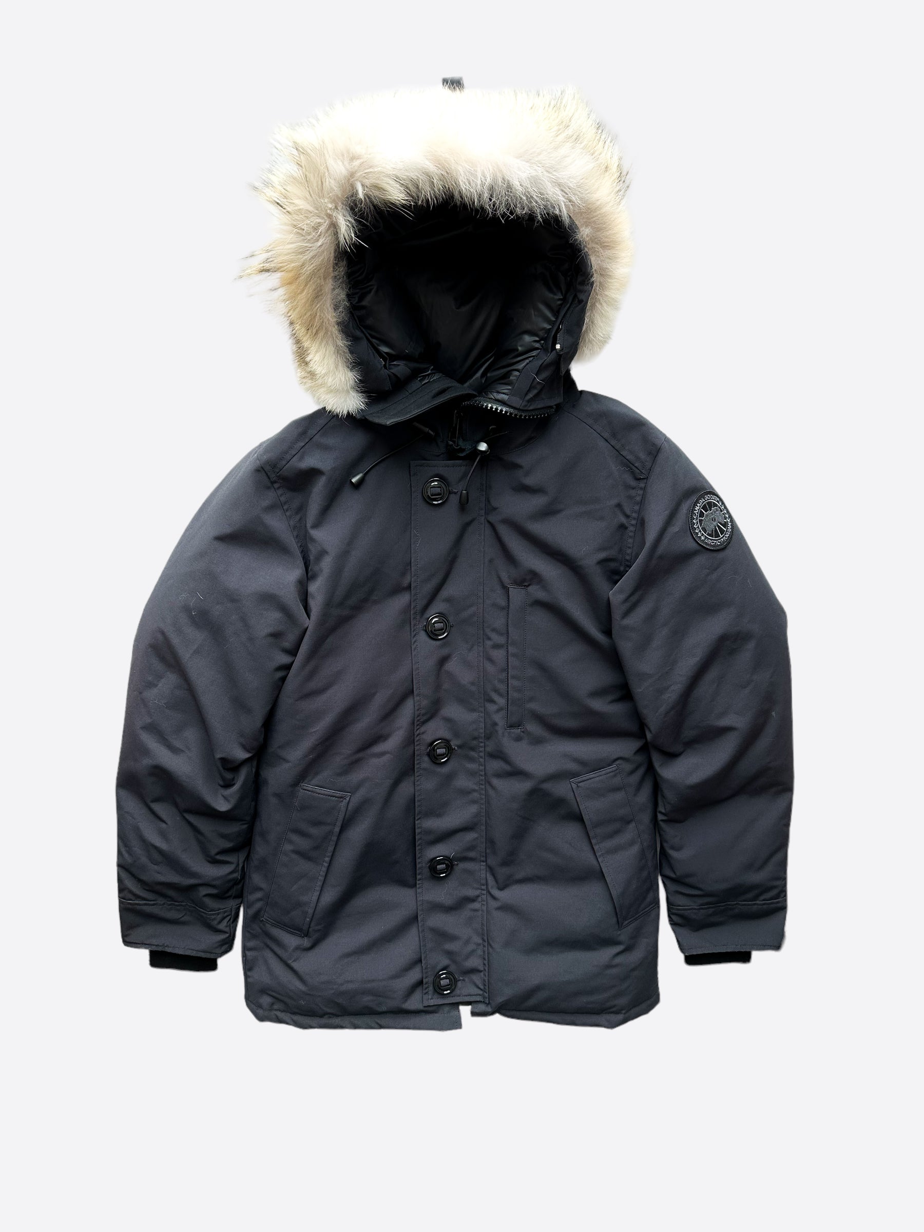 Canada Goose Navy Chateau Black Label Men's Winter Jacket - Premium Waterproof Parka for Extreme Cold Weather - Perfect for Outdoor Activities, Skiing & Urban Fashion