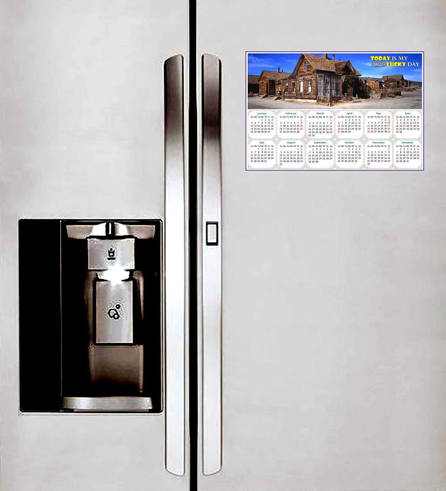 2025 Magnetic Calendar - Fade, Tear & Water Resistant Wall Calendar with Strong Magnets - 