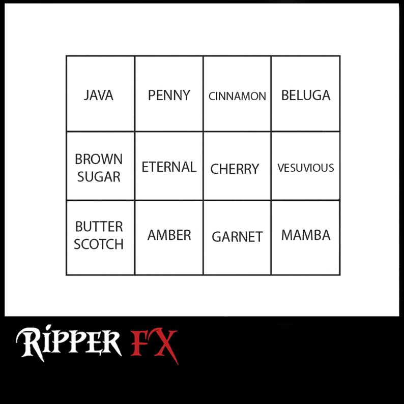 Ripper FX Hair 2 (Dark) Large Alcohol Palette - Professional Makeup Palette for SFX, Halloween, Cosplay & Theatrical Makeup