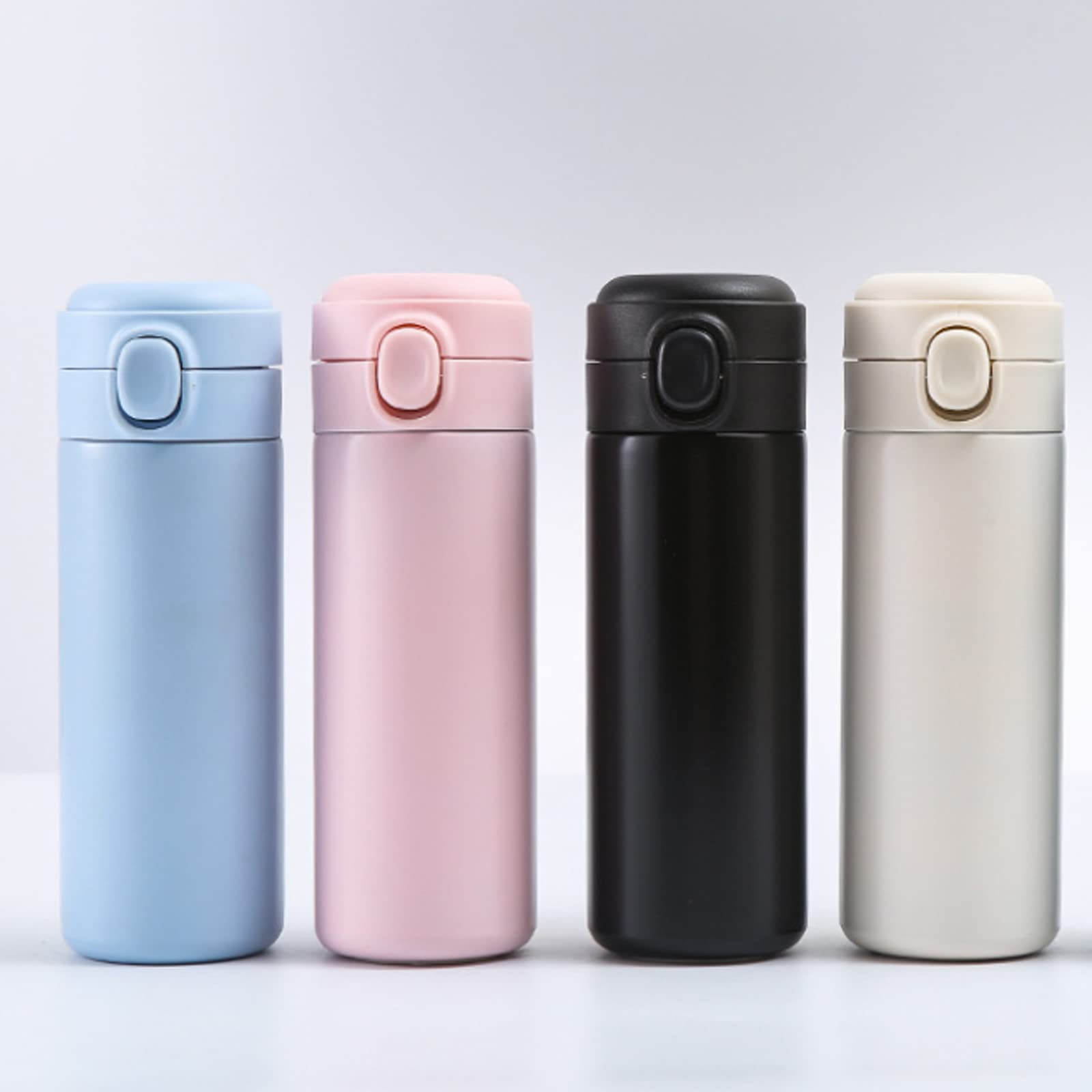 Khakho 420ML Insulated Stainless Steel Water Bottle - Leakproof Thermos for Hot & Cold Drinks - Perfect for Gym, Hiking, Office & Travel (Blue)