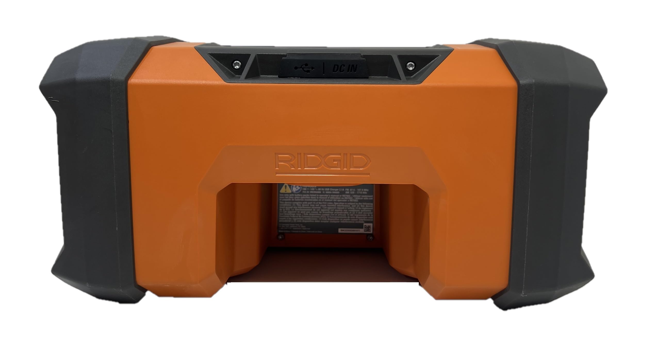 RIDGID 18V Hybrid Jobsite Radio with Bluetooth Technology (Tool Only) R84089B - Portable Worksite Speaker for Construction, Garage & Outdoor Use
