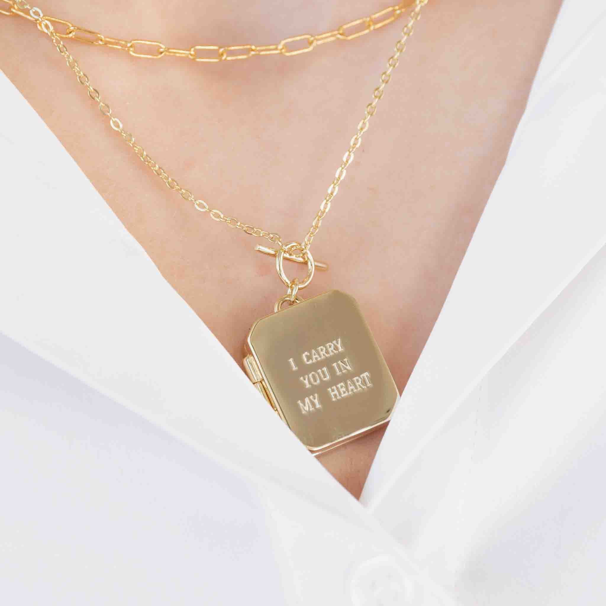 Rachel Locket Necklace - Elegant Heart Pendant Jewelry for Women | Perfect Gift for Valentine's Day, Anniversary & Special Occasions | Wear with Dresses, Formal Attire or Everyday Outfits