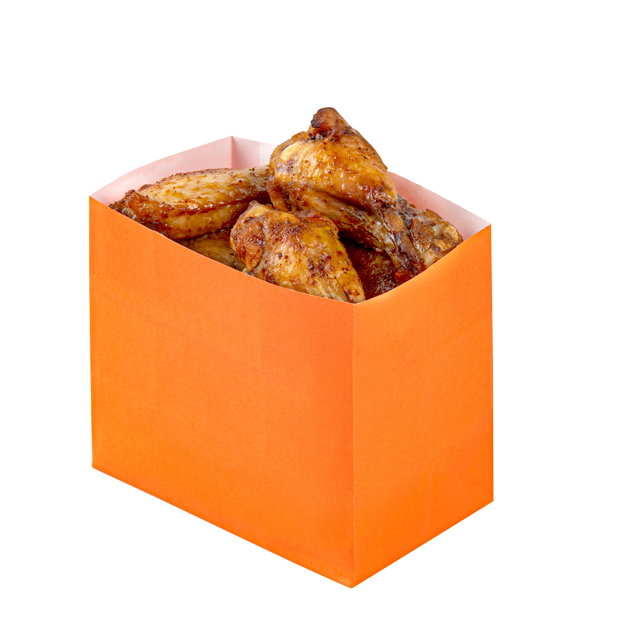Eco-Friendly Orange Paper Snack Bags - 4.25