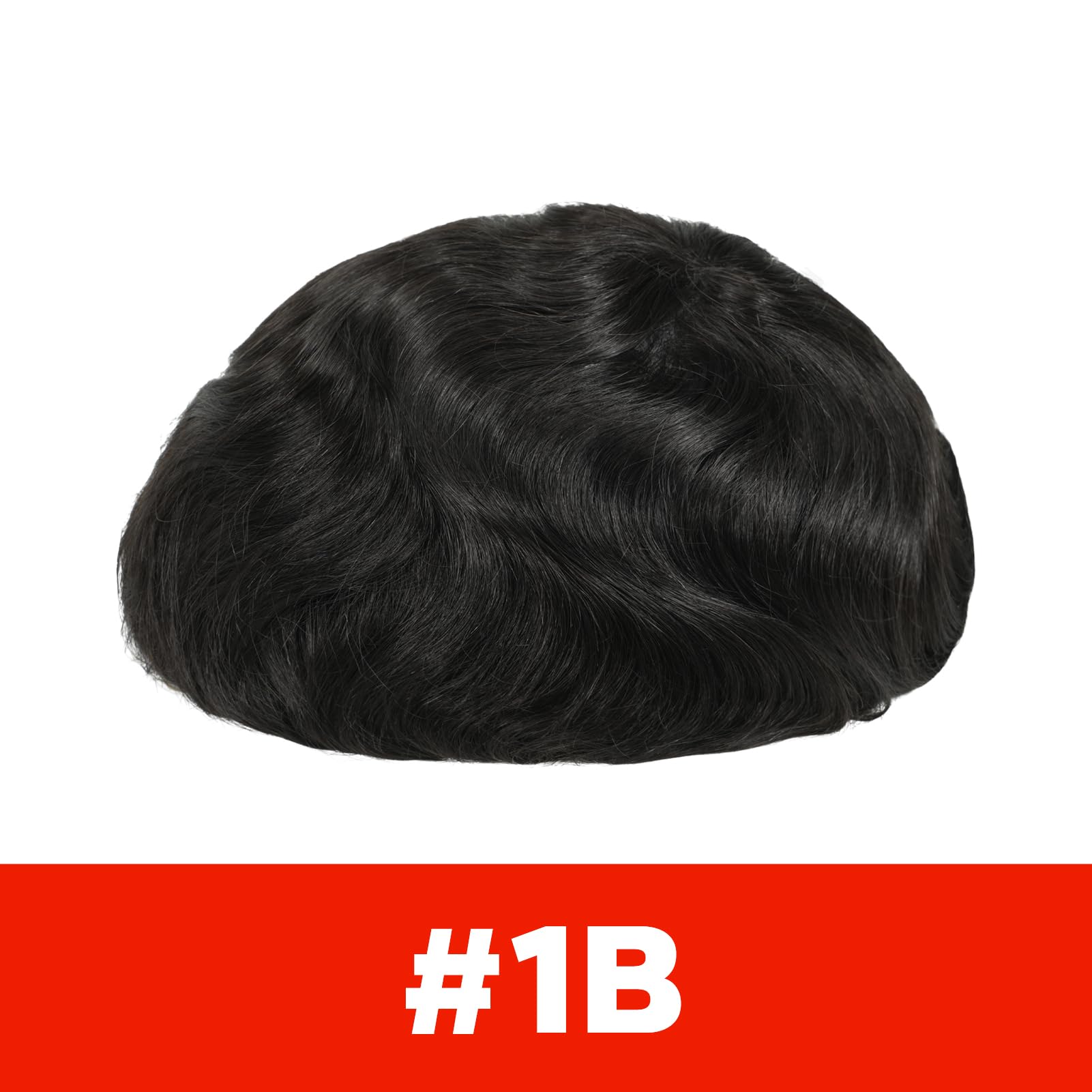 Lordhair Men's Hair System - Natural Human Hair Toupee with Lace Front & Skin Perimeter Base - Multiple Sizes Available - Perfect for Daily Wear, Special Occasions & Hair Loss Solutions