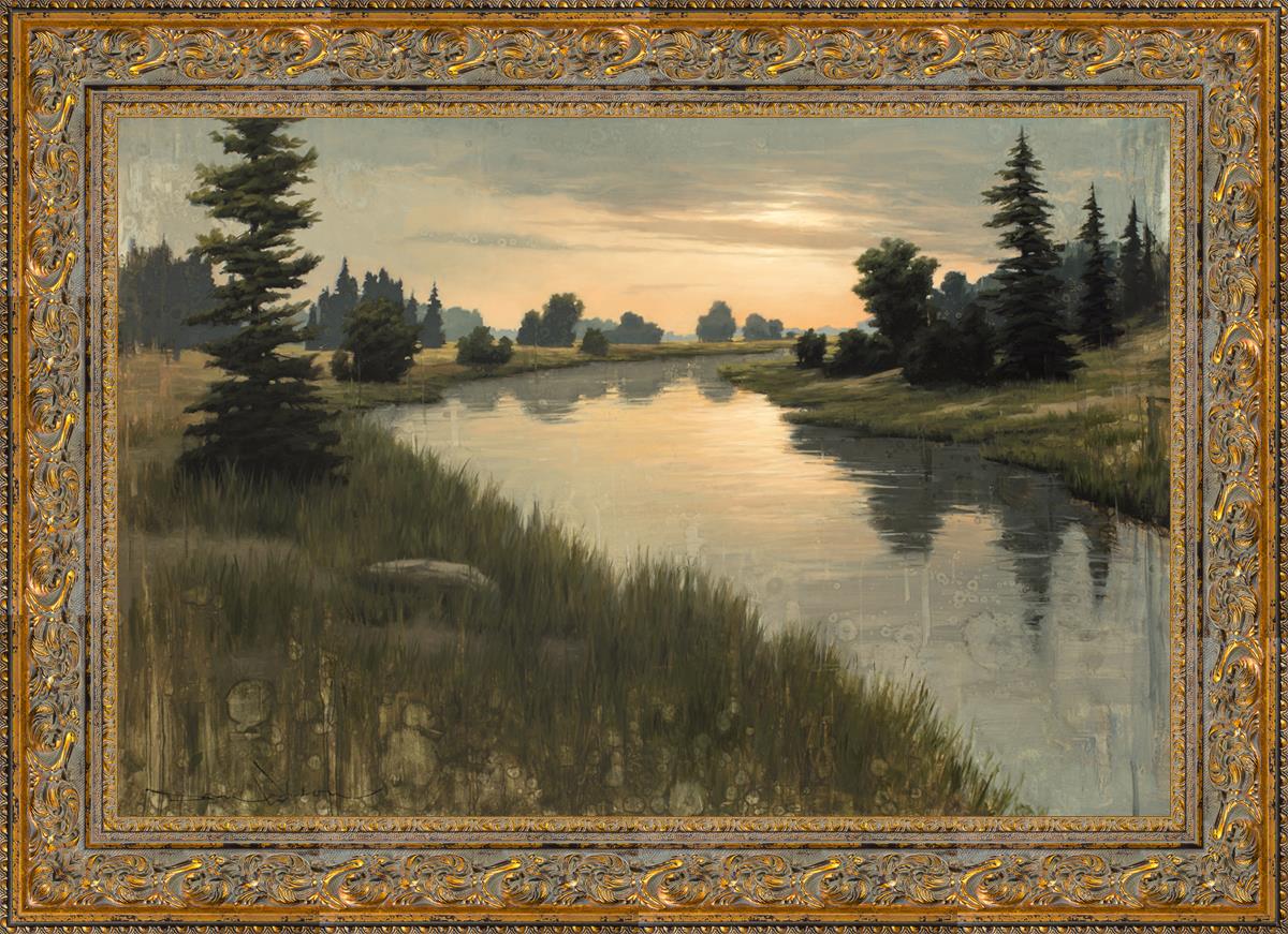 Calming Dusk By Dan Wilson - Relaxing Home Decor Painting for Living Room & Bedroom - Perfect Wall Art for Stress Relief & Meditation Spaces