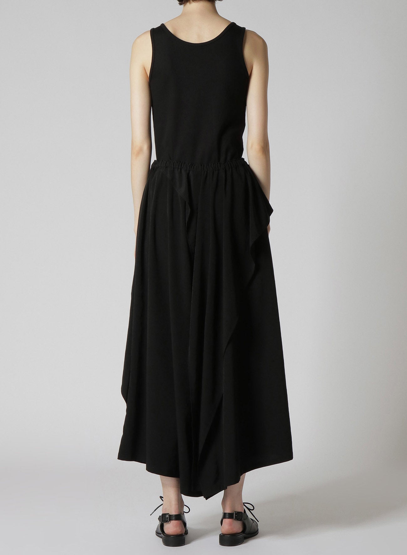 Elegant Crepe de Chine Ruffle Pants for Women - Flowy High Waist Wide Leg Trousers for Casual & Office Wear