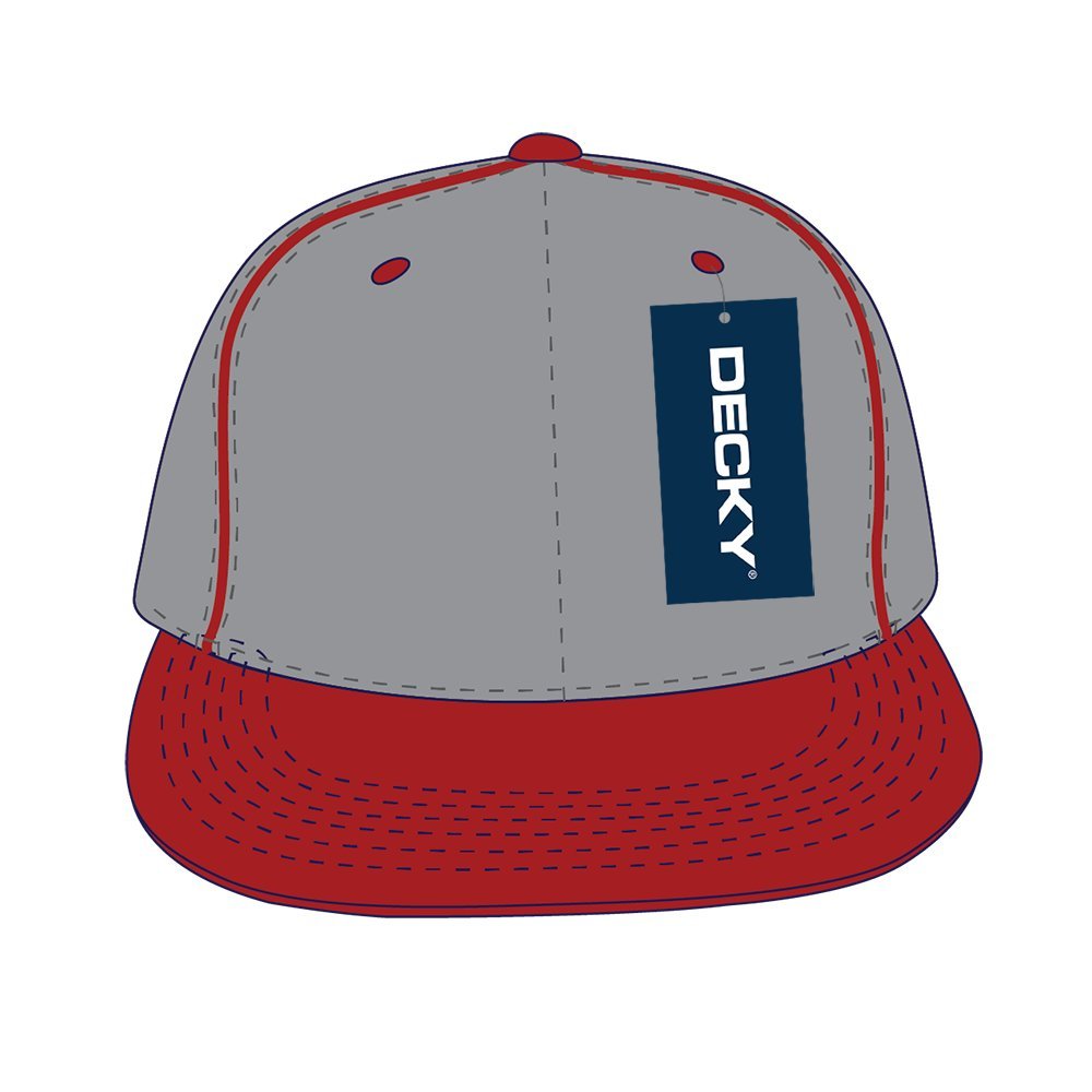 DECKY Piped Crown Snapback Hats for Men & Women - Adjustable Baseball Caps for Outdoor Sports, Casual Wear & Fashion Accessories