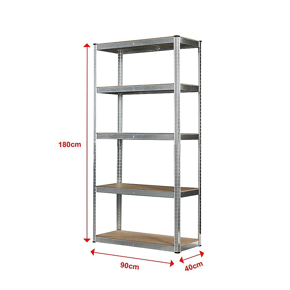 1.8M Heavy Duty Steel Warehouse Shelving Rack - Industrial Metal Storage Shelves for Garage, Pallet & Warehouse Organization - Durable & Sturdy for Home, Office & Commercial Use