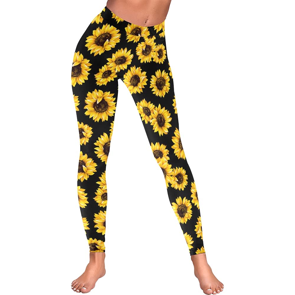 Artsadd Women's High Waisted Cow Print Yoga Pants - 7/8 Length Compression Leggings for Running, Workout & Tummy Control | Perfect for Yoga, Gym & Casual Wear