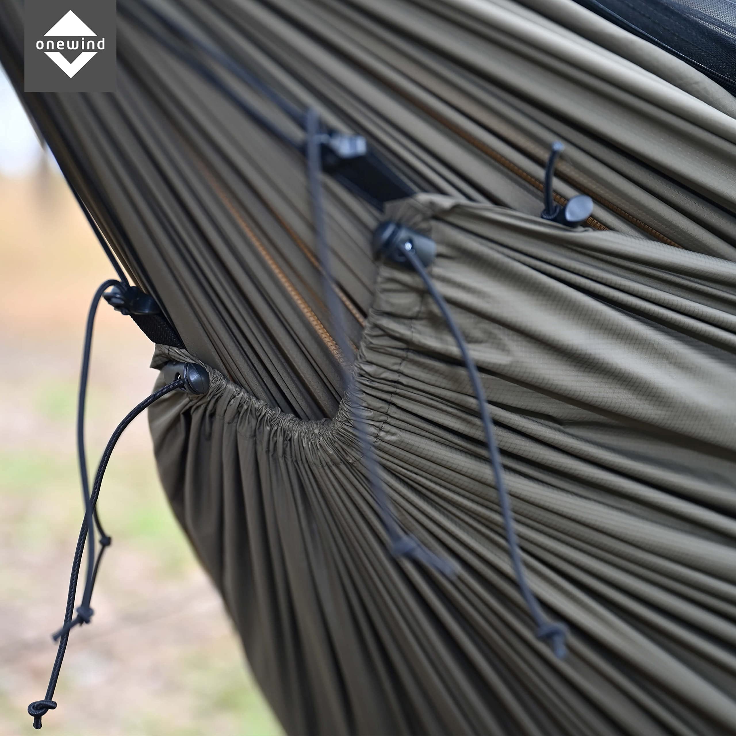 OneWind Windproof Camping Hammock Underquilt Protective Cover - Lightweight Insulation for Cold Weather Backpacking & Outdoor Adventures