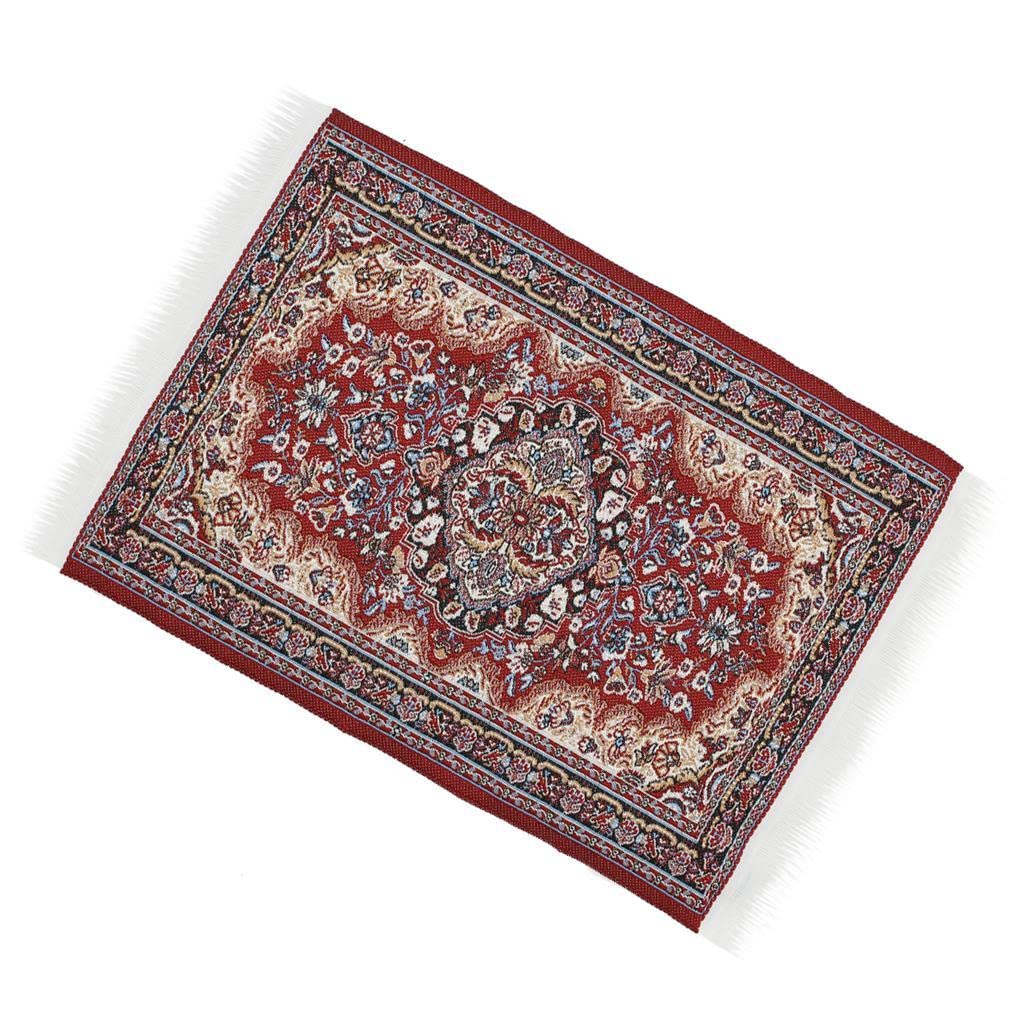 Tongina 1:12 Scale Miniature Dollhouse Flooring - Realistic Red Carpet Rug for Dollhouse Decor | Perfect for DIY Dollhouse, Model Train Scenes & Miniature Room Displays