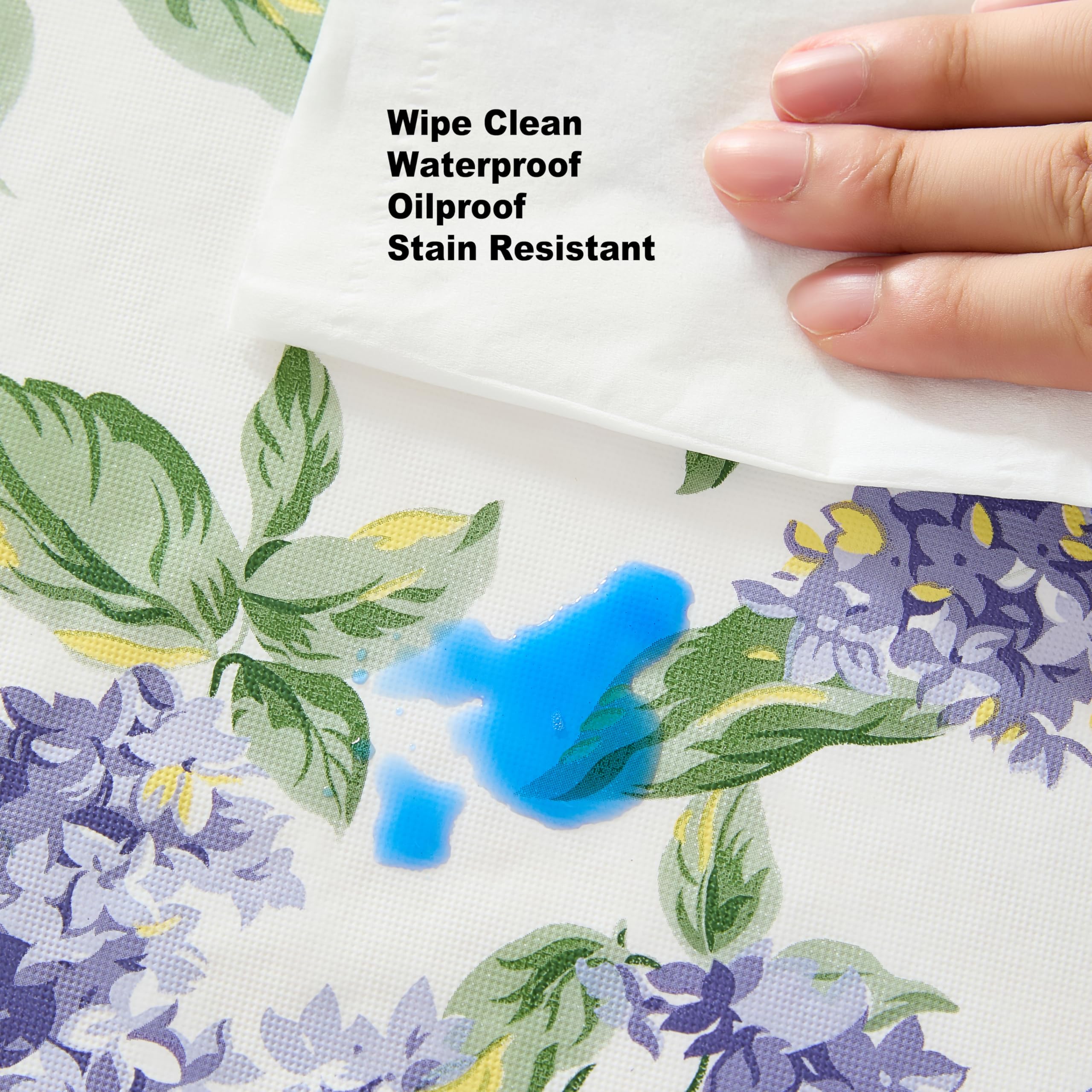 Lilac Fields Heavy 4 Gauge Vinyl Flannel Backed Tablecloth - 70