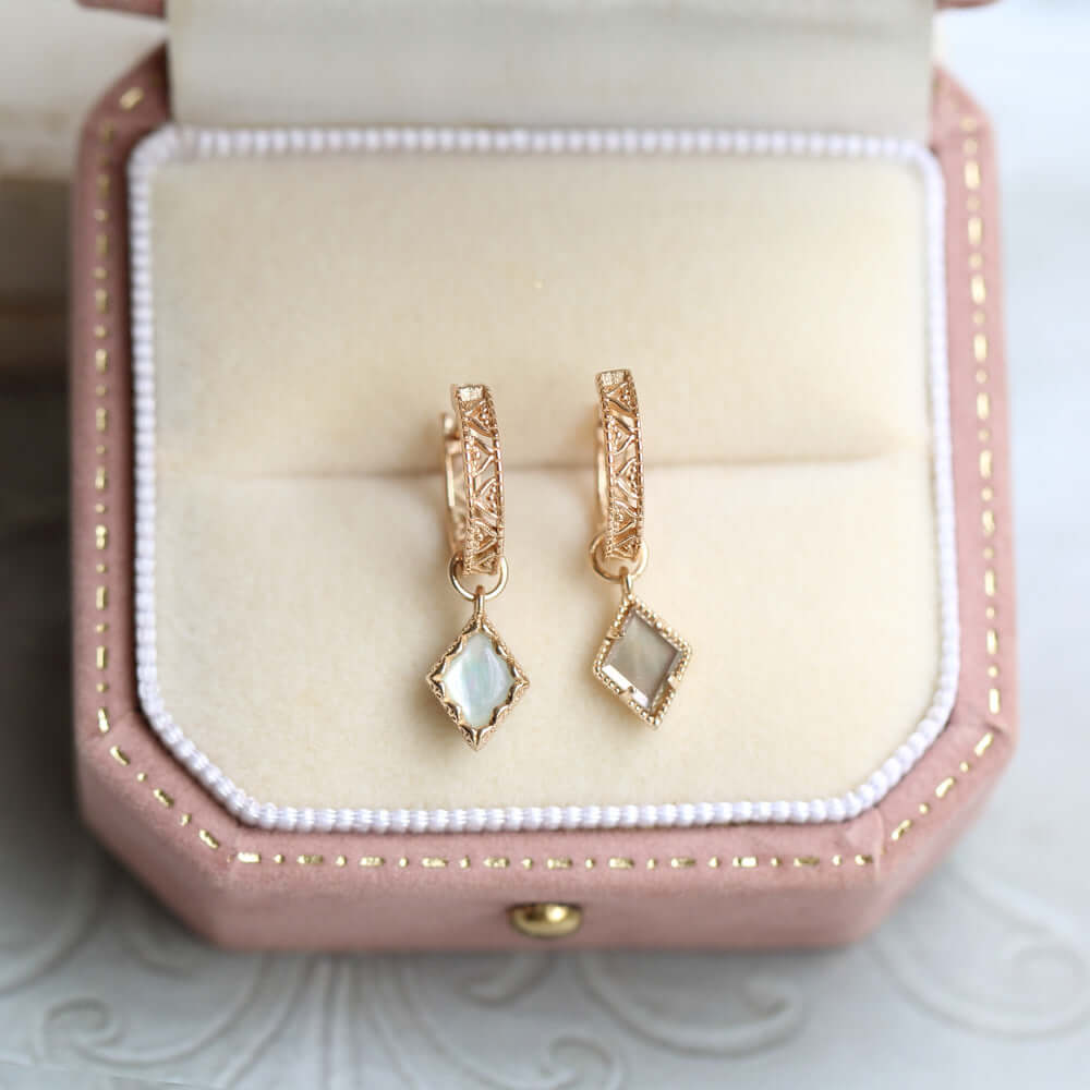 Celestial Brown Quartz Rhombus Drop Earrings for Women - Elegant Boho Jewelry Gift | Perfect for Parties, Weddings & Date Nights