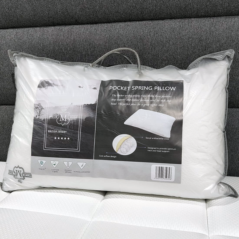 Premium Pocket Spring Pillow for Neck & Back Support - Orthopedic Memory Foam Pillow for Side, Back & Stomach Sleepers - Ideal for Home, Travel & Office Use