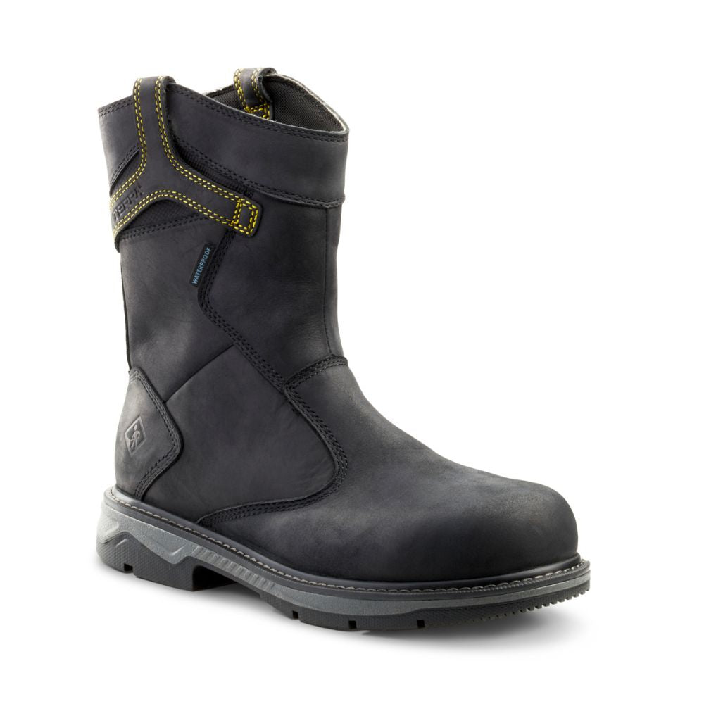 Terra Patton Waterproof Unisex 8-Inch Alloy Toe CSA Certified Pull-On Work Boots TR0A4TCBBLK - Ideal for Construction, Landscaping & Heavy-Duty Industrial Work
