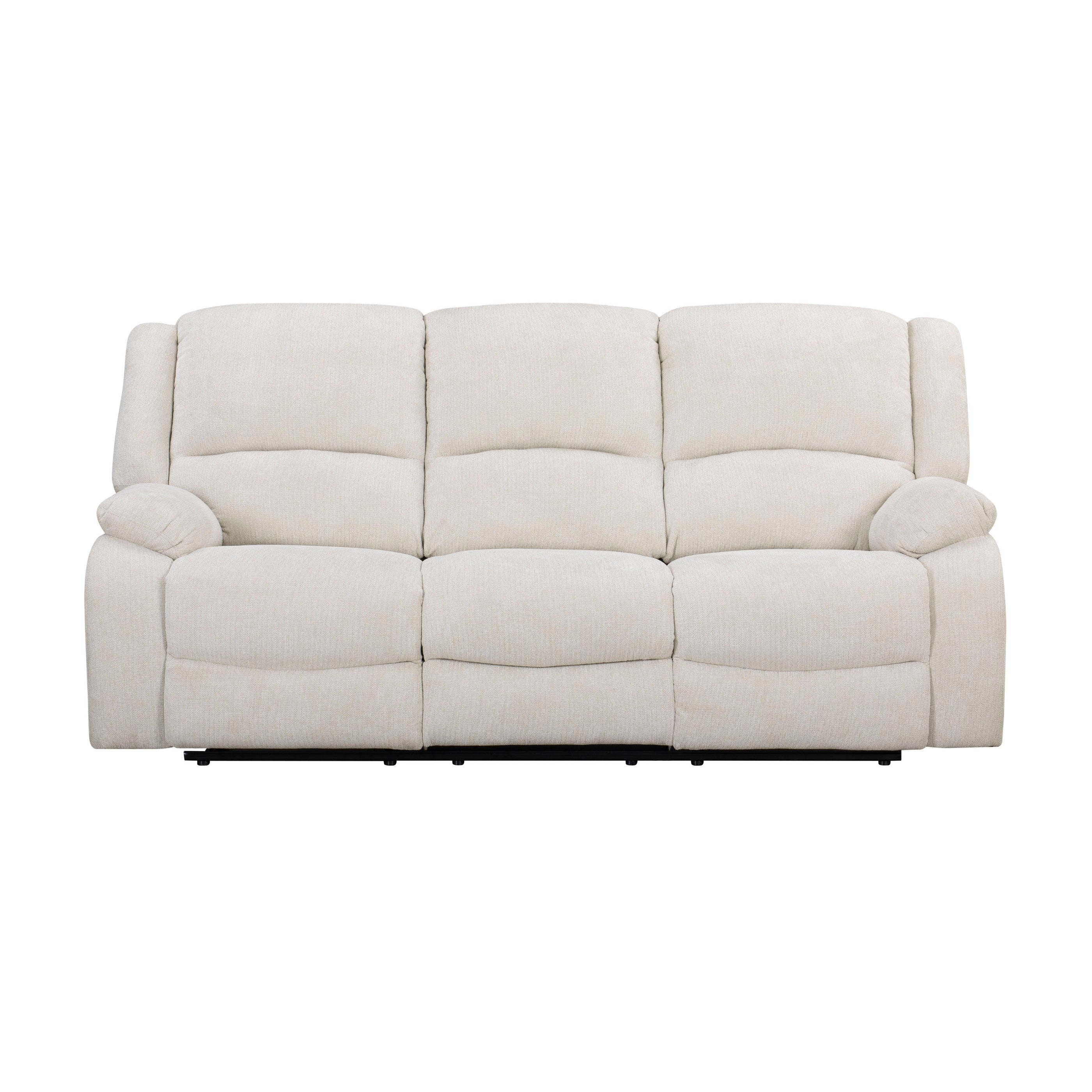 Roundhill Furniture Blitz Transitional Manual Reclining Sofa - Comfortable Living Room Couch for Small Spaces, Apartment & Home Theater Seating