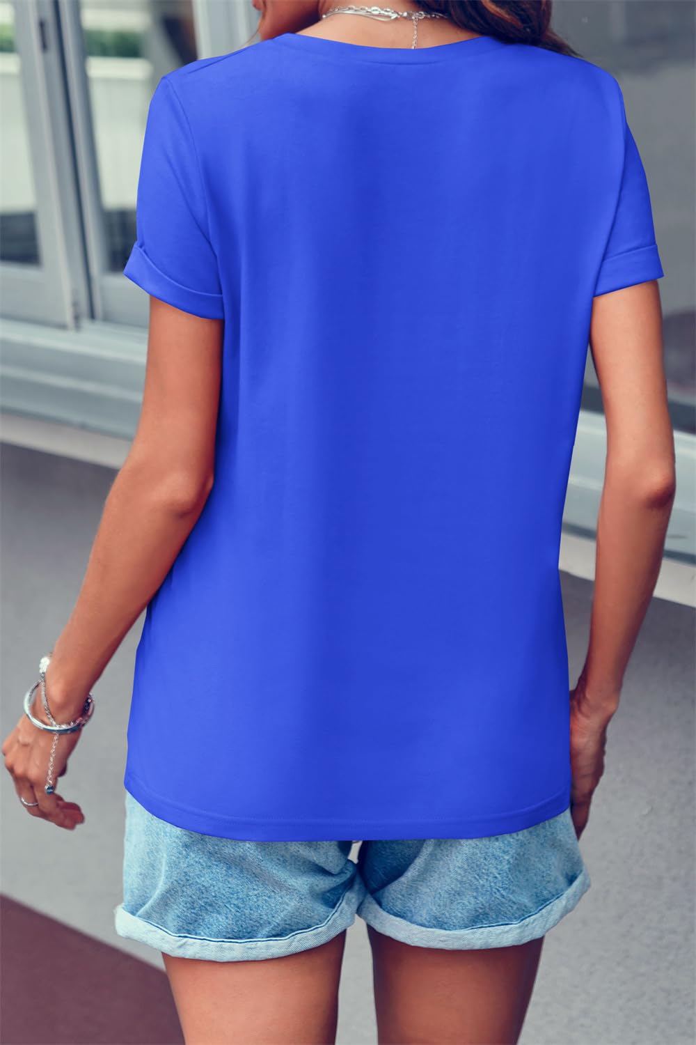 Qianxitang Women's Cute Graphic Print Cotton T-Shirt - Summer Casual Short Sleeve Round Neck Blouse for Daily Wear, Outing & Travel