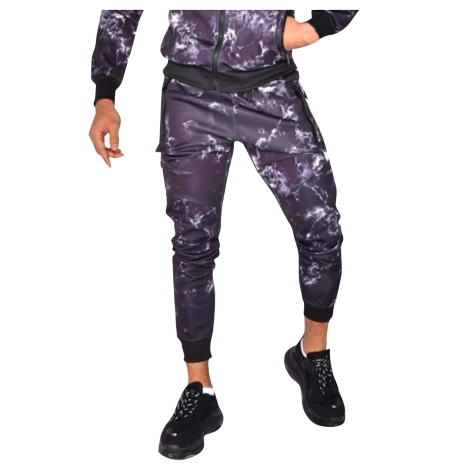 Men's Cargo Jogger Pants - Casual Fitness Sweatpants with Multiple Pockets, Stretchable & Comfortable for Workout, Gym, Running, Hiking and Everyday Wear
