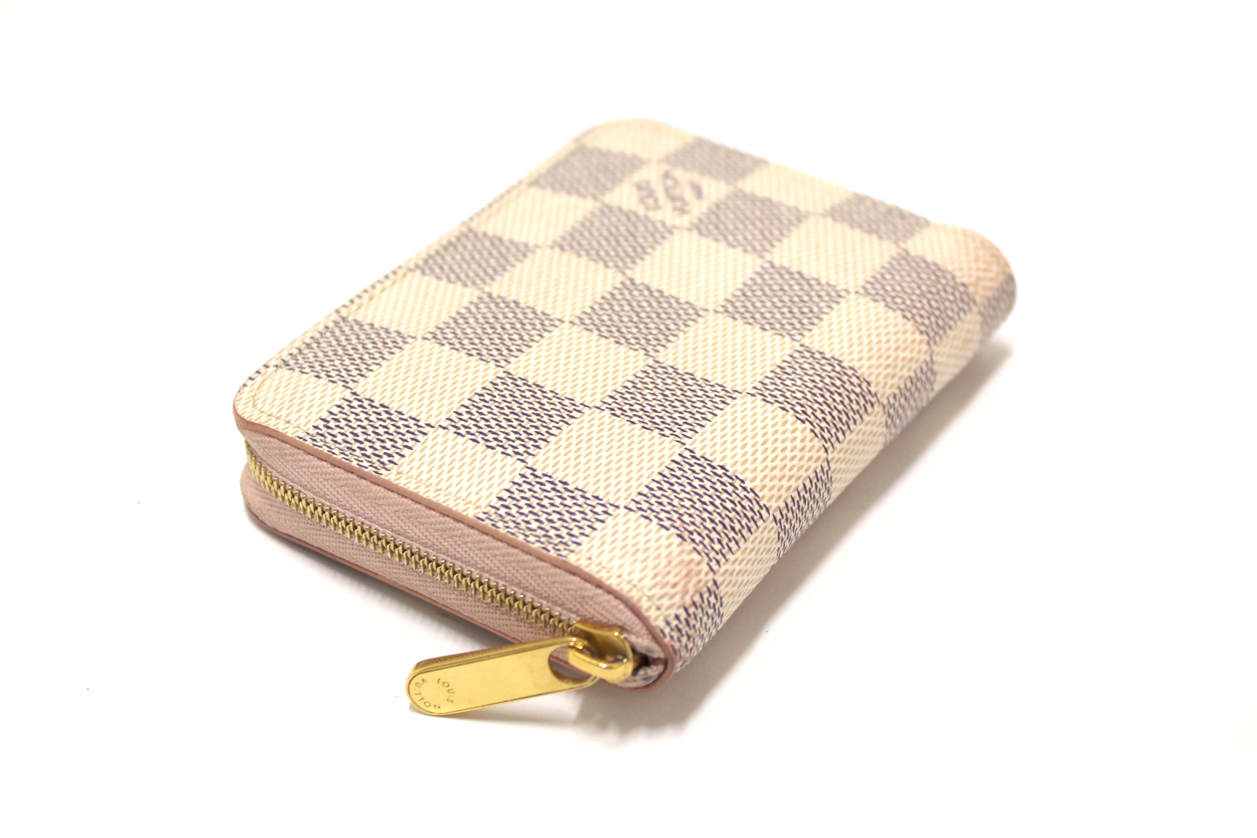 Authentic Louis Vuitton Damier Azur Zippy Coin Purse & Wallet - Compact Luxury Organizer for Cards, Cash & Coins | Perfect for Travel, Everyday Use & Gift Giving