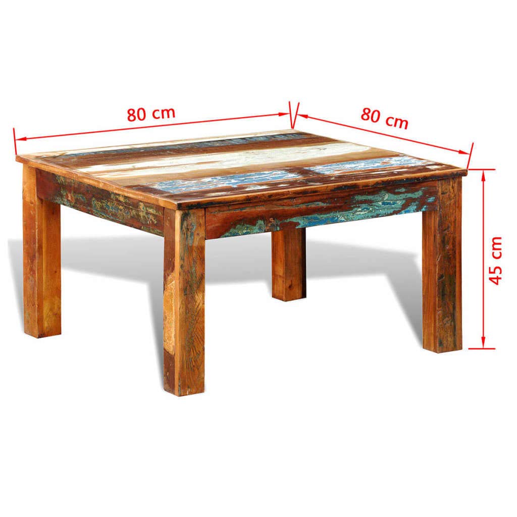 FAMIROSA Square Coffee Table - Reclaimed Wood Rustic Farmhouse Style for Living Room, Lounge & Office Decor