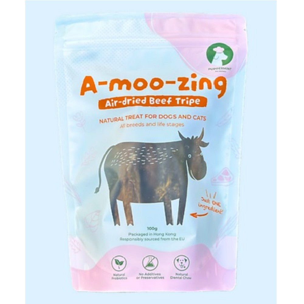 Premium Air-Dried Beef Tripe Dog Treats & Cat Snacks - All-Natural, Grain-Free Pet Chews for Training & Dental Health - Perfect for Puppies, Senior Dogs & Picky Eaters