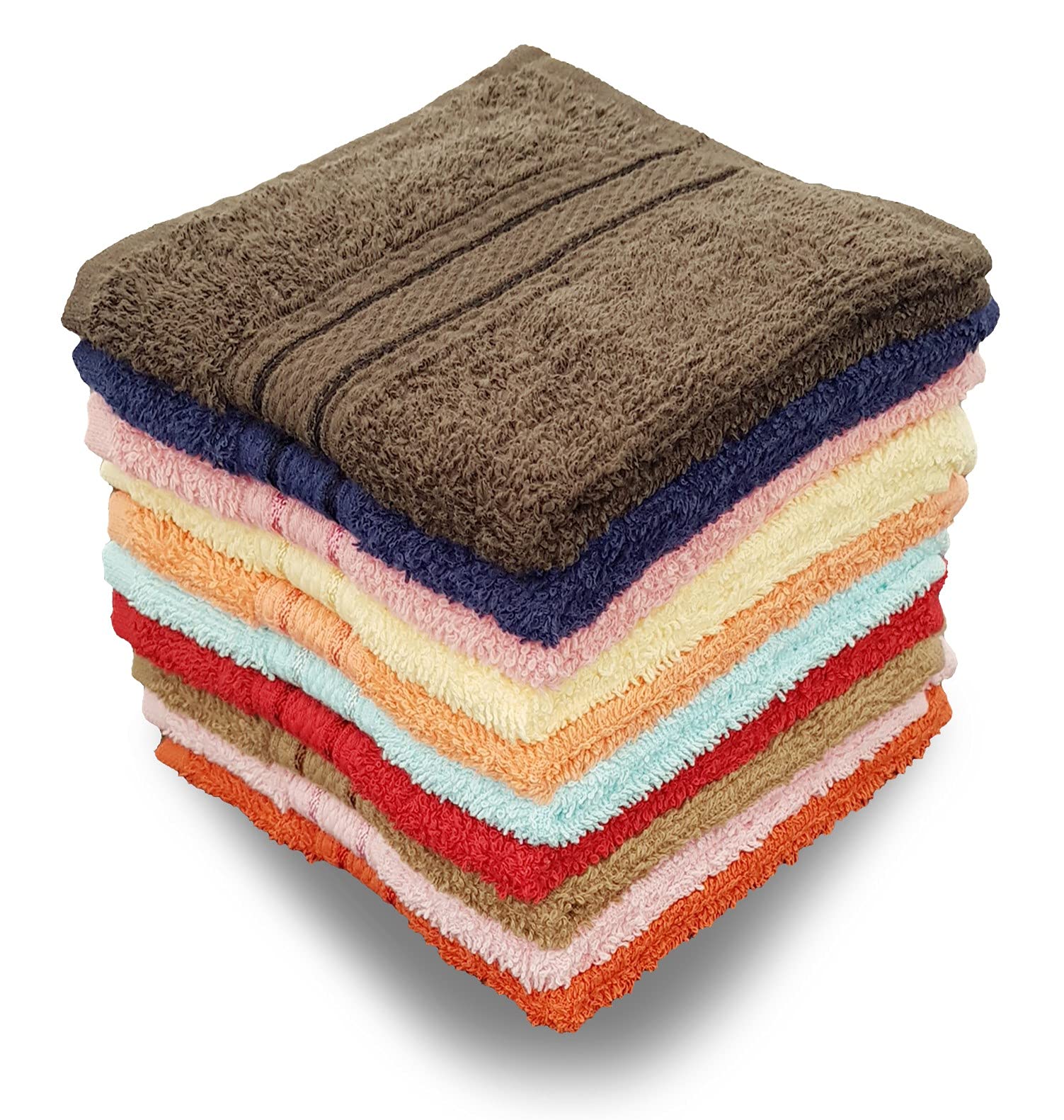 Premium Luxury Cotton Face Towel Set - Ultra Soft & Highly Absorbent 500 GSM Hankies (5 Colors) for Spa, Travel & Daily Skincare Routine